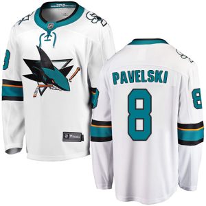 Herren San Jose Sharks Eishockey Trikot Joe Pavelski #8 Breakaway Weiß Fanatics Branded Auswärts